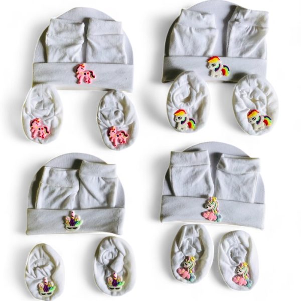 Cartoon Character Cap & Booties Set