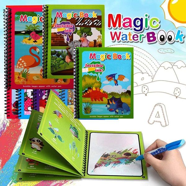 Reusable Magic Water Coloring Book for Kids