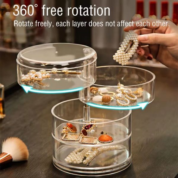 4/5 Layer Rotating Jewelry Box – Elegant Storage Organizer